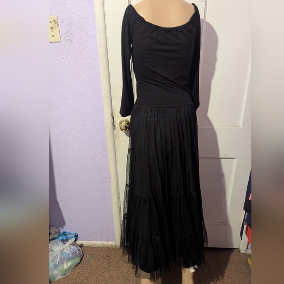 vintage ColletionElegant Black Maxi Dress - Picture 2 of 3